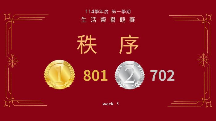 114學年度第一學期生活榮譽競賽第三周圖片